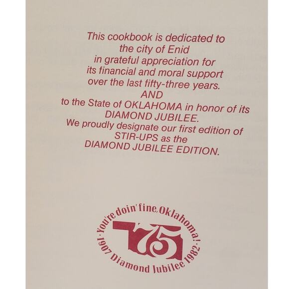 Stir Ups Junior Welfare League Enid Oklahoma Vintage Cookbook 1982 Great Plains - Picture 5 of 10